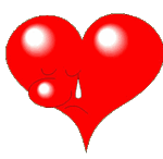 Gif animé coeur roses rouges